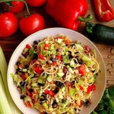 Przepis na Włoska sałatka z makaronu spaghetti / Italian Spaghetti Salad