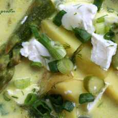 Przepis na Zupa ze szparagami i serem feta