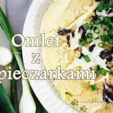 Przepis na Puszysty omlet z pieczarkami i serem