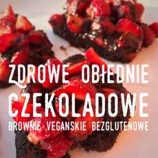 Przepis na Zdrowe, obłędnie czekoladowe brownie wegańskie, bezglutenowe