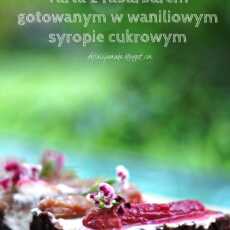 Przepis na Tarta z rabarbarem gotowanym w waniliowym syropie cukrowym