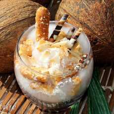 Przepis na Kokosowy deser z bitą śmietaną i słomką ptysiową (wegański)