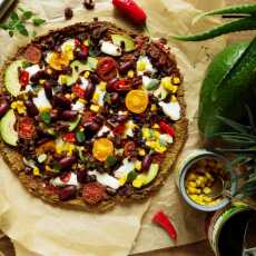 Przepis na Bezglutenowa pizza meksykańska na spodzie z zielonego groszku