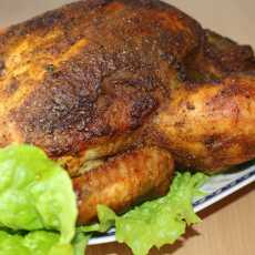 Przepis na Chrupiący pieczony kurczak w całości