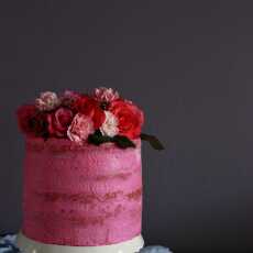 Przepis na Słodkie życie- Różany tort z malinami