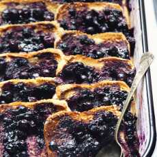 Przepis na Bread & Butter - pudding z jagodami
