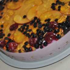 Przepis na Ciasto z owocami i galaretka z lodowki