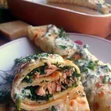 Przepis na Naleśniki z łososiem i szpinakiem / Salmon and Spinach Crepes