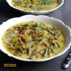 Przepis na Zupa z kurkami i fasolką szparagową - wegeteriańska