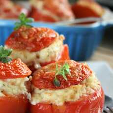 Przepis na Pieczone pomidory faszerowane ziemniakami i ricottą
