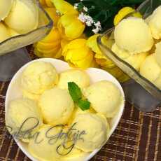Przepis na Domowe lody z mango | bez jajek | bez maszynki i mieszania
