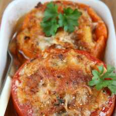 Przepis na Pieczone pomidory z ziemniakami i makrelą