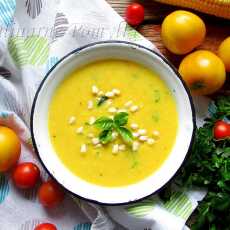 Przepis na Zupa krem z kukurydzy i żółtych pomidorów