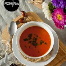 Przepis na Zupa z soczewicy i pieczonej papryki