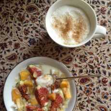 Przepis na Jogurt z figami i brzoskwiniami / yoghurt with figs and peaches