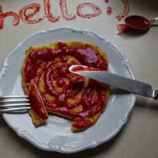 Przepis na Omlet z musem truskawkowym / omelette with strawberry mousse