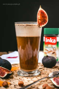 Przepis na Jesienna kawa na mleku orzechowym z figami
