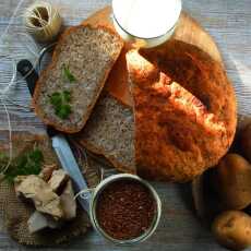 Przepis na Łatwy bezglutenowy chleb ziemniaczany z nasionami babki jajowatej ( Vege & Gluten free)