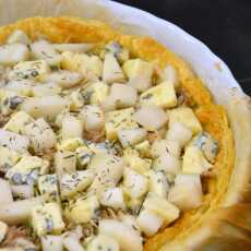 Przepis na Tarta z wędzoną makrelą, gorgonzolą i gruszkami