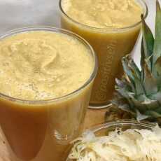 Przepis na Kapusta kiszona + ananas + orkisz + figi + seler naciowy + cynamon + miód