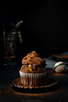 Przepis na Muffiny czekoladowe z kremem czekoladowym :)