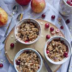 Przepis na Mini deser - crumble orzechowe z czekoladą