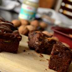 Przepis na Zdrowe/ Fit brownie z cukini. Zdrowe ciasto z tahini z Primavika i powidłami śliwkowymi :)