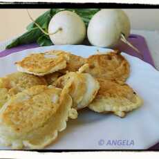 Przepis na Racuchy z białej rzepy - White Turnip Pancakes - Rape bianche in pastella