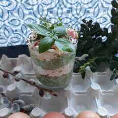 Przepis na Sałatka z brokułem, pieczarkami i jajkiem