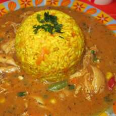 Przepis na Gulasz drobiowy z ryżem curry