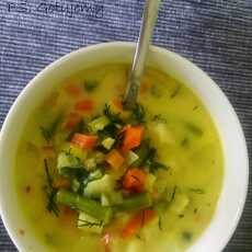 Przepis na Wiosenna zupa z pora i fasolki szparagowej