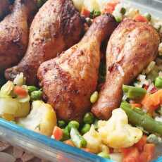 Przepis na Kurczak zapiekany z ryżem i warzywami