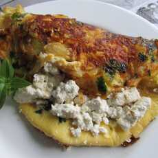 Przepis na Omlet z białym serem i cebulą