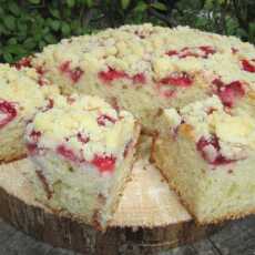 Przepis na Ciasto maślankowe z truskawkami i kruszonką-szybkie, pulchne i pyszne :)