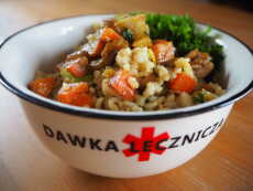 Przepis na Posiłek jogina, czyli ryż ze smażonymi warzywami.