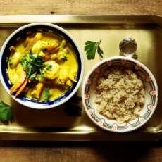 Przepis na Quinoa i żółte curry z krewetkami