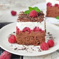 Przepis na Ciasto czekoladowe z malinami