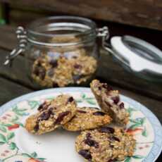 Przepis na Zdrowe ciasteczka owsiane z suszoną żurawiną. / Healthy oats cookies with dried cranberry.