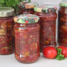 Przepis na Pomidorowe ogórki do słoików 