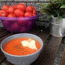 Przepis na Zupa z pieczonych papryk i pomidorów