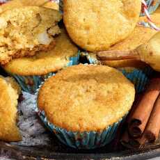 Przepis na Muffiny żytnio-kukurydziane z gruszką i cynamonem