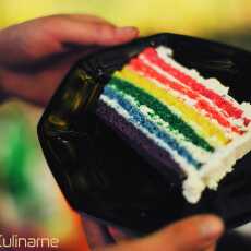 Przepis na Tęczowy tort - rainbow cake