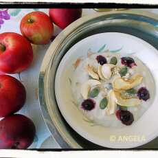 Przepis na Krem Budwig na jogurcie sojowym - Budwig Cream With Soia Yogurt - Crema Budwig con yogurt di soia