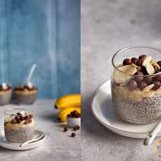 Przepis na Migdałowy pudding z chia, bananem i Choco Kulkami