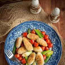 Przepis na Podsmażane kluski serowe z warzywami