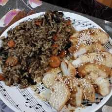 Przepis na Kurczak a'la teriyaki z ryżem smażonym z warzywami