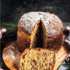 Przepis na PANETTONE - ŚWIĄTECZNA WEGAŃSKA BABKA DROŻDŻOWA Z BAKALIAMI