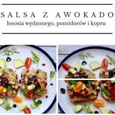 Przepis na Salsa z awokado, łososia wędzonego, pomidorów i kopru