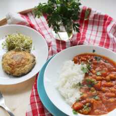 Przepis na Curry dyniowe z ciecierzycą i smażoną pieczarką portobello!