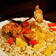 Przepis na Pomysł na szybki obiad? Ryż,kurczak i ananas